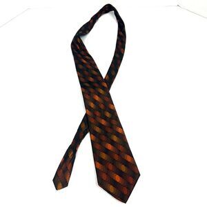 Croft & Barrow Orange and Brown Men's Silk Tie / Necktie